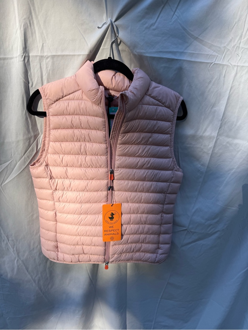 SAVE THE DUCK Light Pink Quilted Down-Free Vest